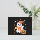 Schattigee geest Drink ijskoffie Halloween Briefkaart (Staand voorkant)