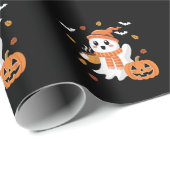 Schattigee geest Drink ijskoffie Halloween Cadeaupapier (Rol Hoek)