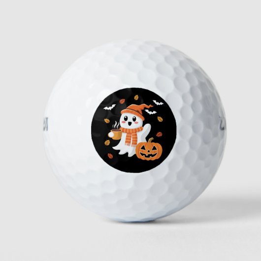 Schattigee geest Drink ijskoffie Halloween Golfballen (Voorkant)