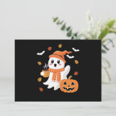 Schattigee geest Drink ijskoffie Halloween Kaart (Staand voorkant)
