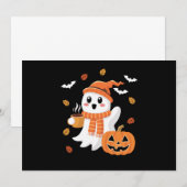Schattigee geest Drink ijskoffie Halloween Kaart (Voorkant / Achterkant)