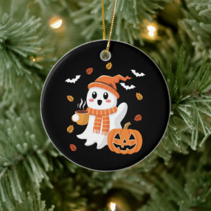 Schattigee geest Drink ijskoffie Halloween Keramisch Ornament