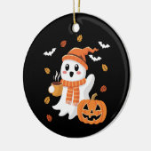 Schattigee geest Drink ijskoffie Halloween Keramisch Ornament (Links)