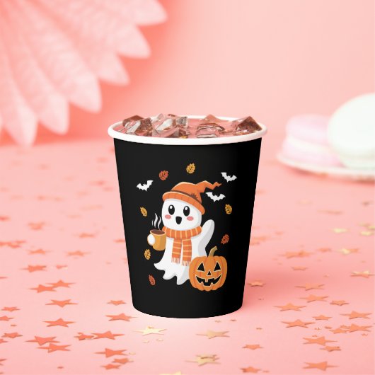 Schattigee geest Drink ijskoffie Halloween Papieren Bekers (Insitu)