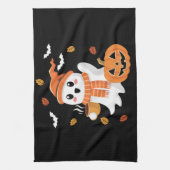 Schattigee geest Drink ijskoffie Halloween Theedoek (Verticaal)