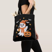 Schattigee geest Drink ijskoffie Halloween Tote Bag (Dichtbij)