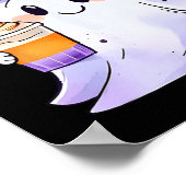 Schattigee geest Drink koffiepaar Halloween Coffee Poster (Hoek)