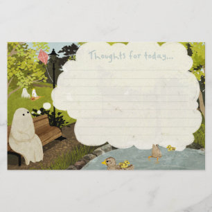 Schattigee geest - Duck vijverzomer Briefpapier