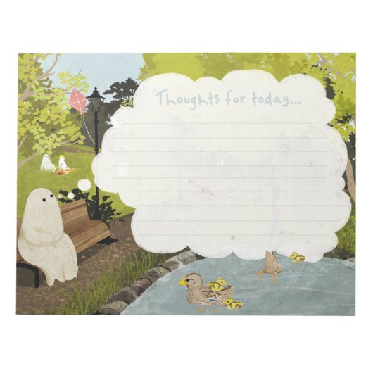 Schattigee geest - Duck vijverzomer Notitieblok (Voorkant)