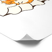 Schattigee geest en kat, Gift Halloween Classic T- Poster (Hoek)