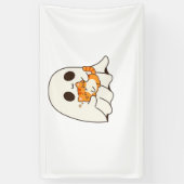 Schattigee geest en kat, Gift Halloween Classic T- Spandoek (Verticaal)