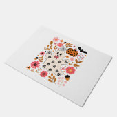 Schattigee geest en pompoen Bloemen Spooky Deurmat (Schuin)