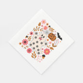 Schattigee geest en pompoen Bloemen Spooky Servet (Hoek)