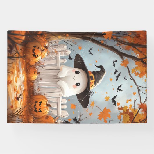 Schattigee geest en pompoenen spandoek (Horizontaal)