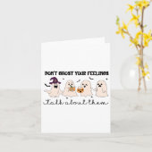 Schattigee Geest Geestelijke Gezondheid Halloween  Kaart (Gele Bloem)