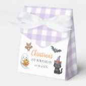 Schattigee geest Halloween 1e verjaardag Bedankdoosjes (Voorkant Zijde)