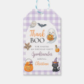 Schattigee geest Halloween 1e verjaardag Cadeaulabel (Voorkant)