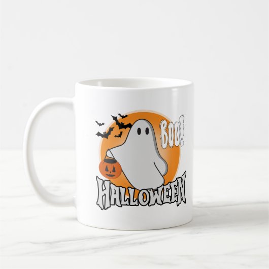 Schattigee geest Halloween Boo Mok (Links)
