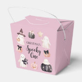 Schattigee geest Halloween meisje 1e verjaardagsfe Bedankdoosjes (Achterkant)