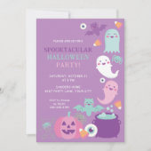 SCHATTIGEE GEEST HALLOWEEN PAARSE PARTIJ KAART (Voorkant)