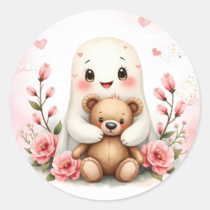 Schattigee Geest Halloween Theme Baby Girl Baby sh Ronde Sticker