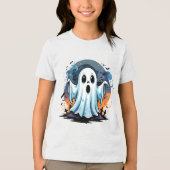 Schattigee geest, Halloween Tri-Blend Shirt (Voorkant)