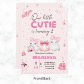 Schattigee geest Halloween verjaardagsfeest elk ja Kaart