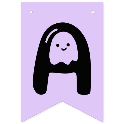 Schattigee geest Happy Halloween Bunting Flags Vlaggetjes (Tweede vlag)