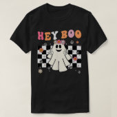 Schattigee geest Hey Boo Grappig Halloween peuter  T-shirt (Design voorkant)