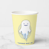 Schattigee geest – Ik herinner me wie ik ben Papieren Bekers (Achterkant)