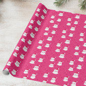 Schattigee geest in Santa Hat Cadeaupapier