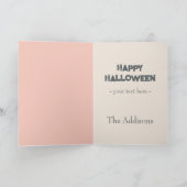 Schattigee geest in spookbos Waterverf Halloween Kaart (Binnen)