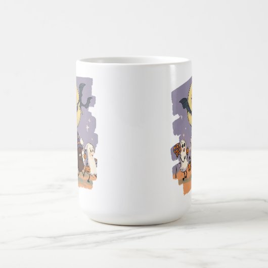 Schattigee geest Kinder Trick or treat onder Spook Magische Mok (Midden)