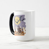 Schattigee geest Kinder Trick or treat onder Spook Magische Mok (Voorkant links)