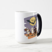 Schattigee geest Kinder Trick or treat onder Spook Magische Mok (Voorkant rechts)