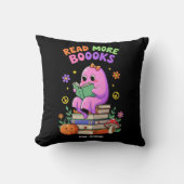 Schattigee geest "Lees meer boeken" Grappig Hallow Kussen (Voorkant)