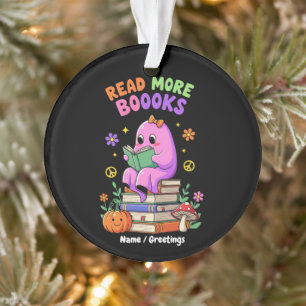 Schattigee geest "Lees meer boeken" Grappig Hallow Ornament