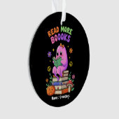 Schattigee geest "Lees meer boeken" Grappig Hallow Ornament (voorkant)