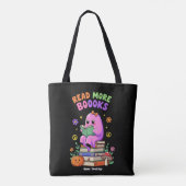 Schattigee geest "Lees meer boeken" Grappig Hallow Tote Bag (Achterkant)
