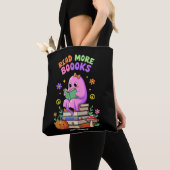 Schattigee geest "Lees meer boeken" Grappig Hallow Tote Bag (Dichtbij)