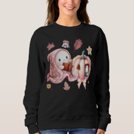 Schattigee geest lezen boek leraar Halloween liefh Trui