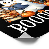 Schattigee geest lezen boek liefhebbers Halloween  Poster (Hoek)