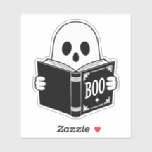 Schattigee geest lezen "Boo" - Funny Spooky Book C