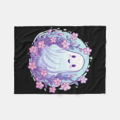 Schattigee geest met bloemen in Kinder geest Fleece Deken (Voorkant (Horizontaal))