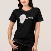 Schattigee geest met Bow Boo Tri-Blend Shirt (Voorkant)