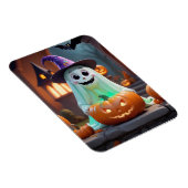 Schattigee geest met Halloween pompoenen Magneet (Rechterzijde)
