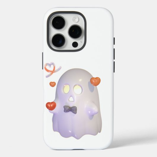 Schattigee geest met harten 3D-illustratie Case-Mate iPhone Case (Achterkant)