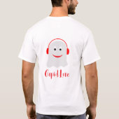 Schattigee geest met hoofdtelefoon "Cupid Love" T-shirt (Achterkant)