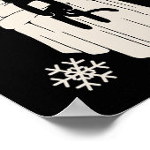 Schattigee geest met kerstmuts met zwarte kat - Ki Poster (Hoek)