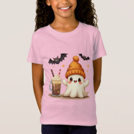 Schattigee geest met koffie en vleermuizen Hallowe T-shirt